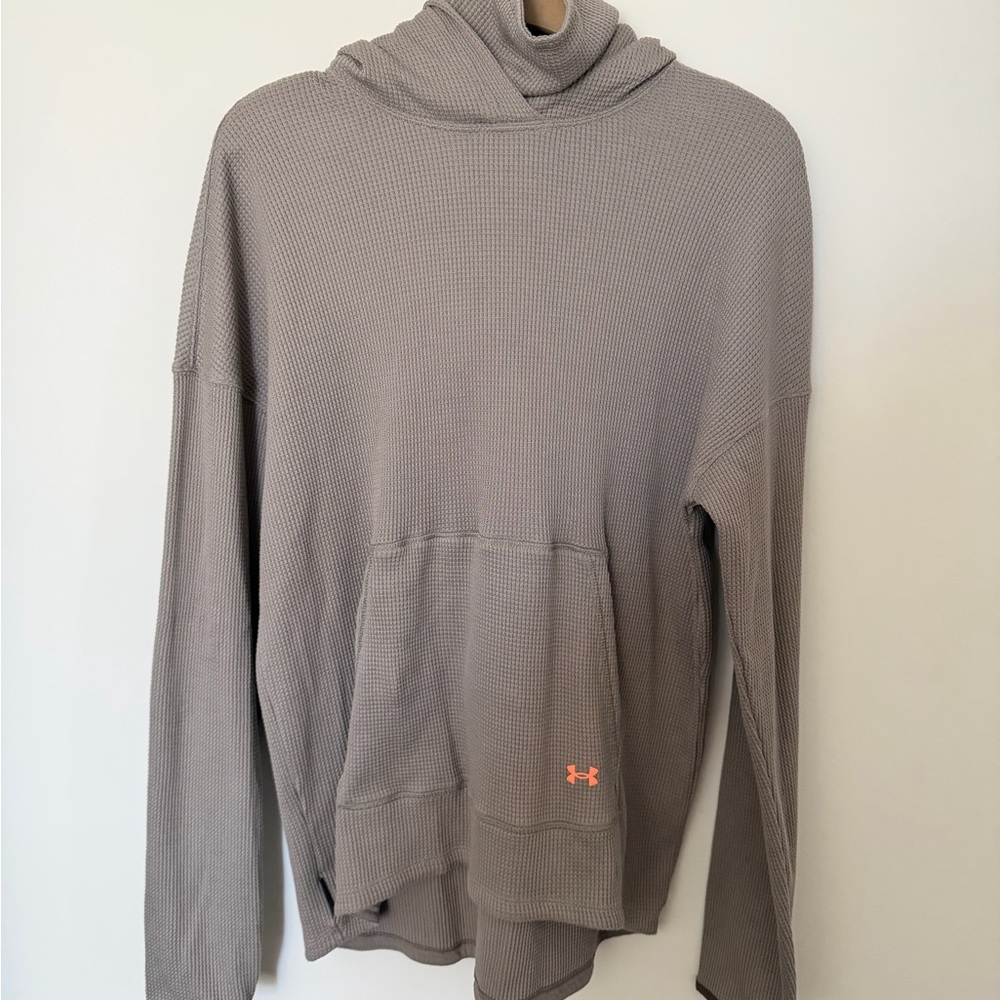 Under Armour Women’s Gray Waffle Knit Turtleneck Pullover